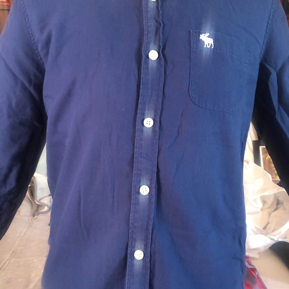 Navy Blue Button-Up Shirt